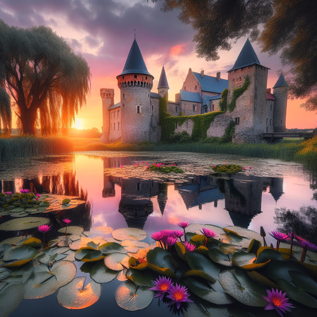 vijver bij het kasteel 