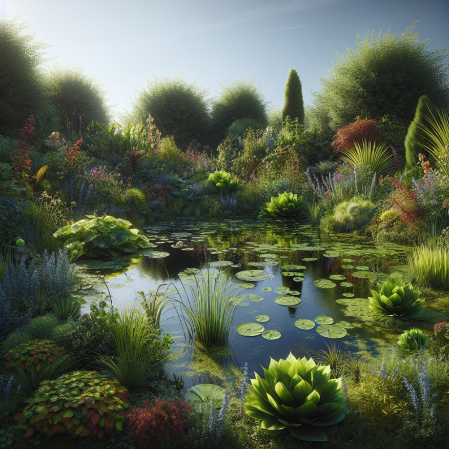 planten langs vijver 