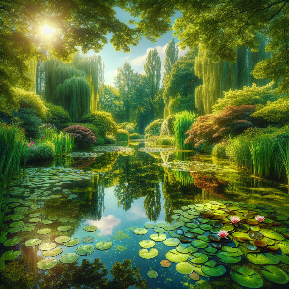 vijver filteren met planten 