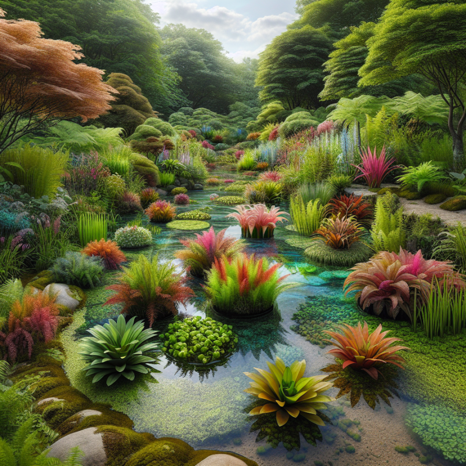vijver met planten 